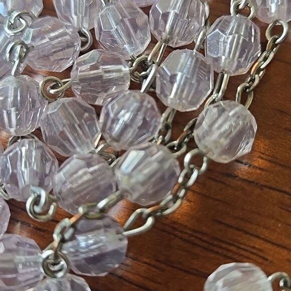 Crystal Rosary Clear Holy Land Necklace Cross Crucifix Catholic EAU De Lourdes - Picture 13 of 14